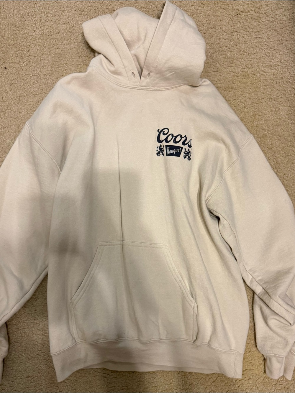 Men's Cream Pullover Hoodie